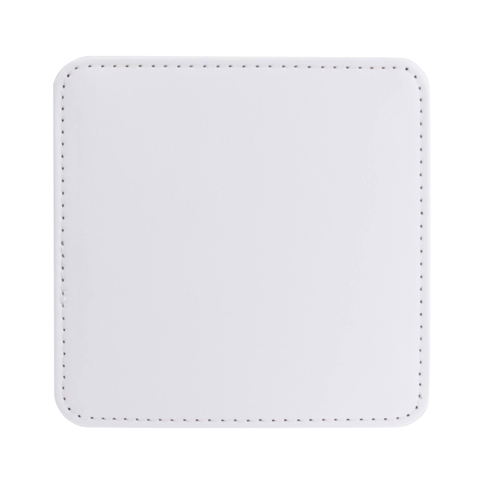 Craft Express White Square PU Leather Coasters, 4ct.